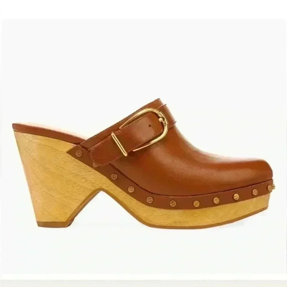Veronica Beard Shoes - Veronica Beard Women's Hendrix Buckled Clogs Hazelwood Leather NWOB size 11